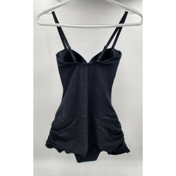 NWT Profile By Gottex Black Ruffled V-Neck One Piece Swim Suit Size 6 - Picture 2 of 12